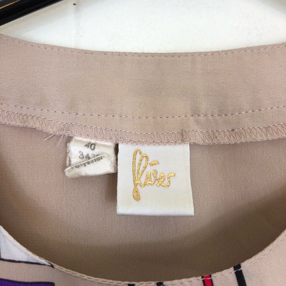 Vintage Ruffled Button Down Blouse Sz M - Picture 4 of 9